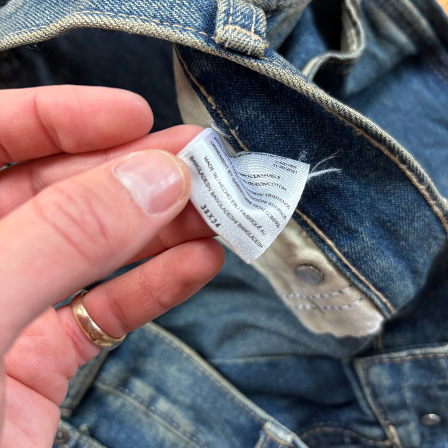 Vintage Dickies Blue Workwear Carpenter Baggy Jeans - 38