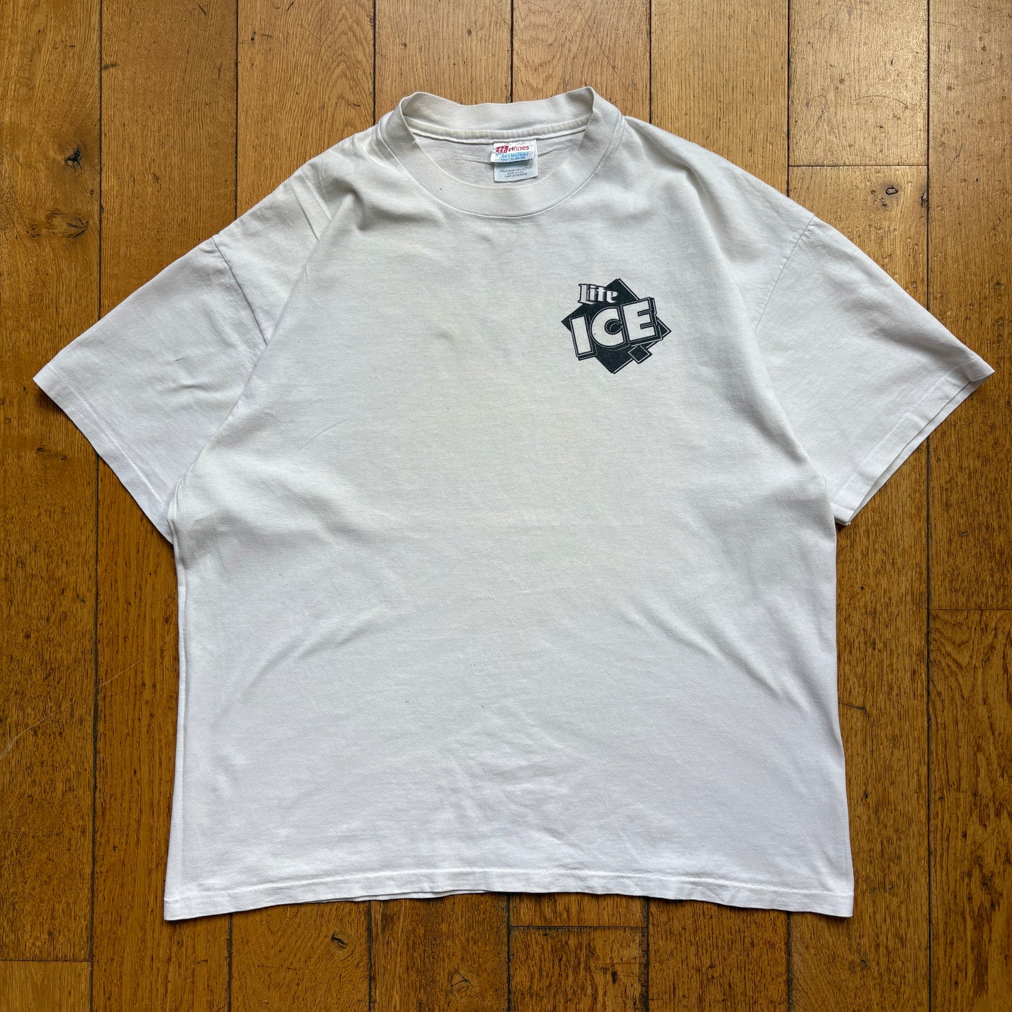 Vintage 1994/5 Super Bowl NFL Beer Single Stitch White Graphic T-Shirt - XL
