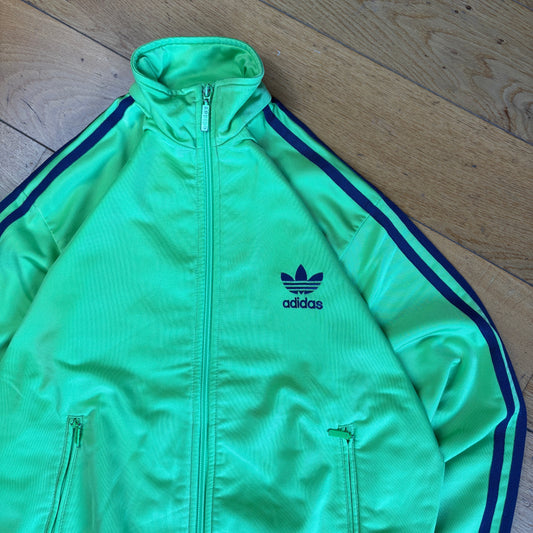 Vintage 80s Adidas Green Tracksuit Track Shell Windbreaker Jacket - S