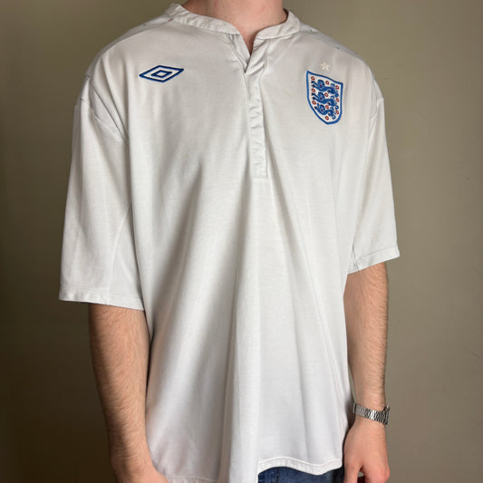 Vintage Umbro England White Football World Cup Shirt - 2XL