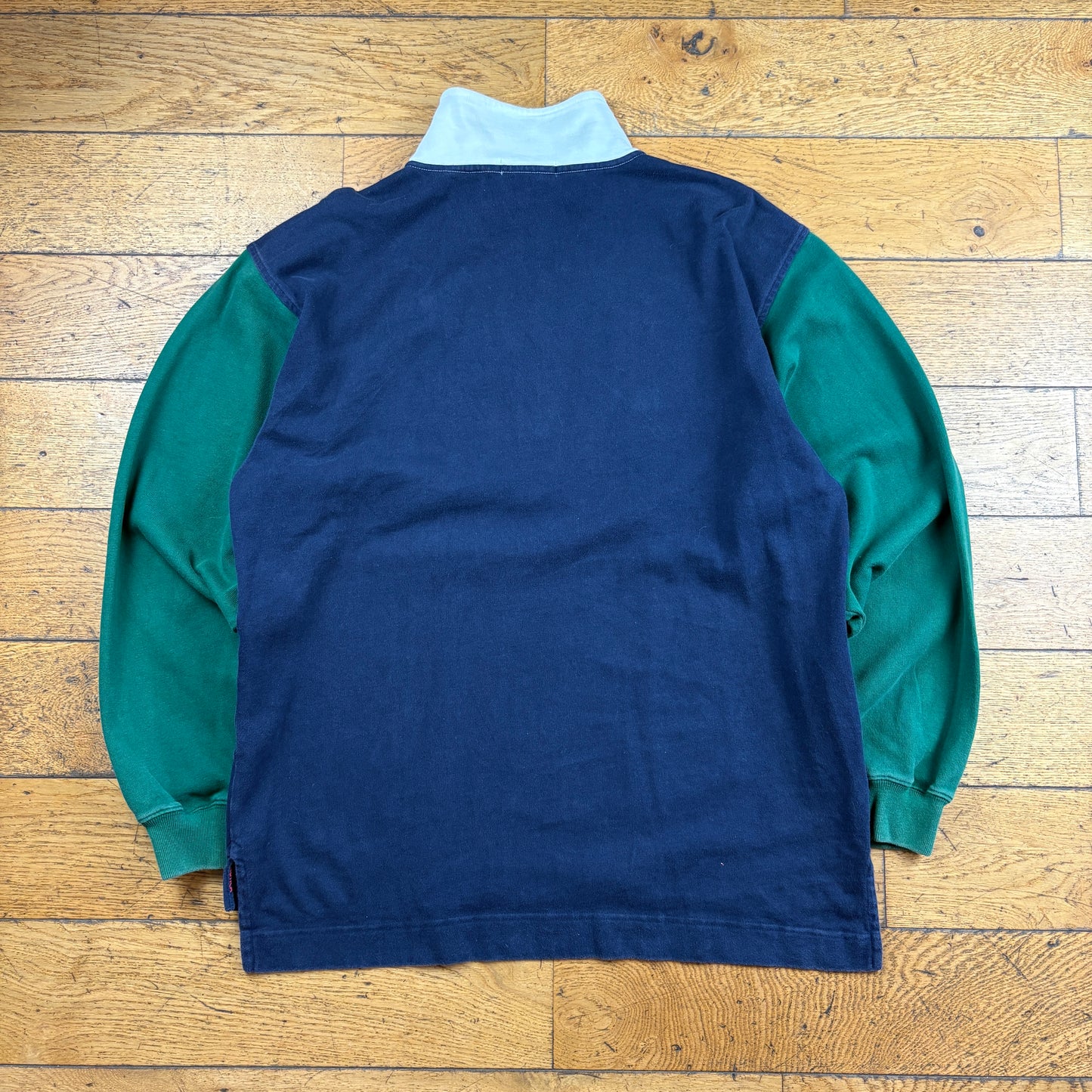 Vintage Nautica Navy Green White Sailing Embroidered Sweatshirt - L