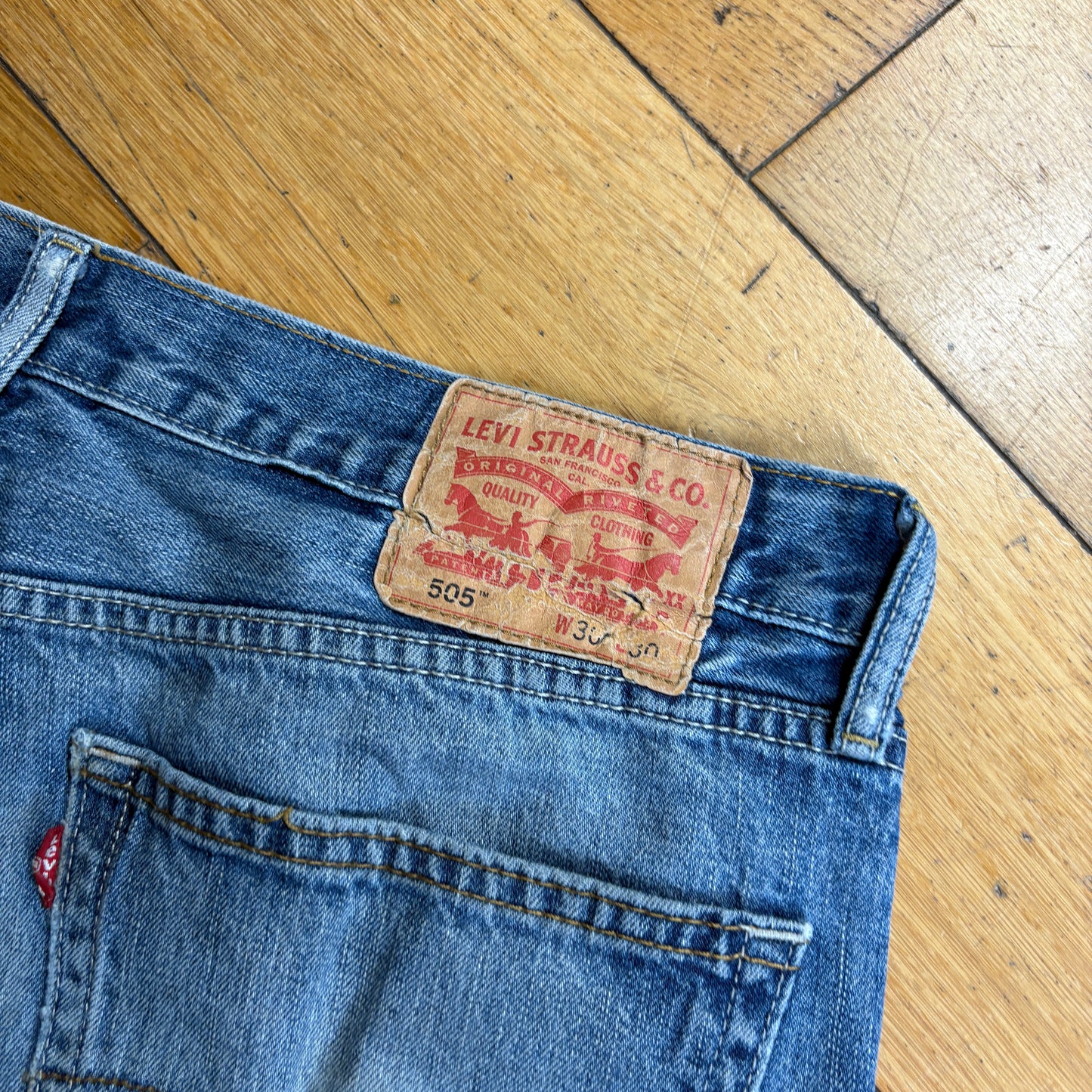 Vintage Levis 505 Blue Denim Shorts - 36