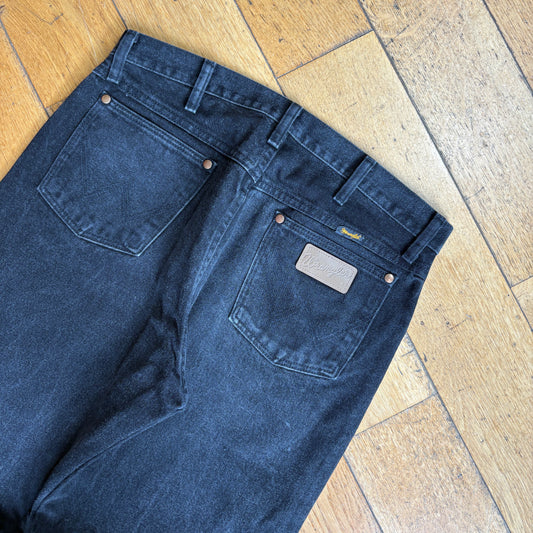 Vintage Wrangler Black Straight Denim Workwear Jeans - 33