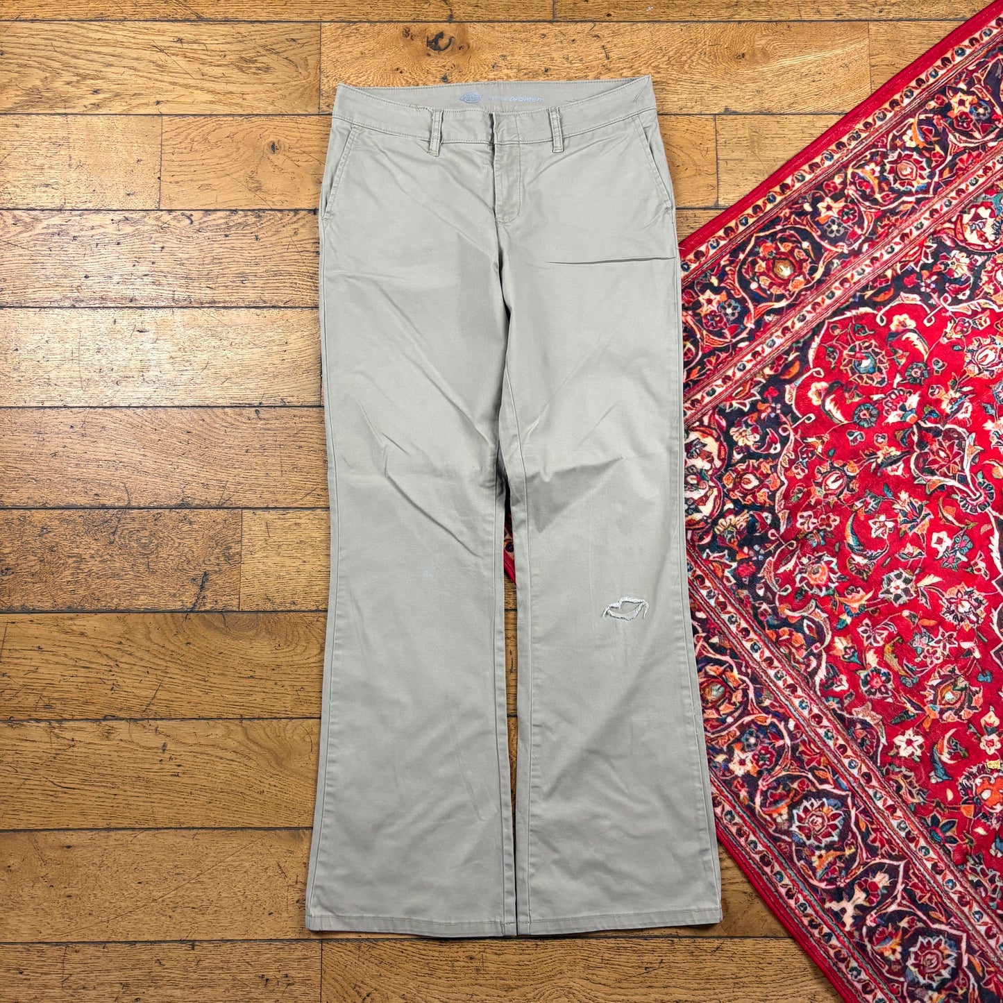 Vintage Womens Dickies 874 Skate Cream Trousers - Size 12