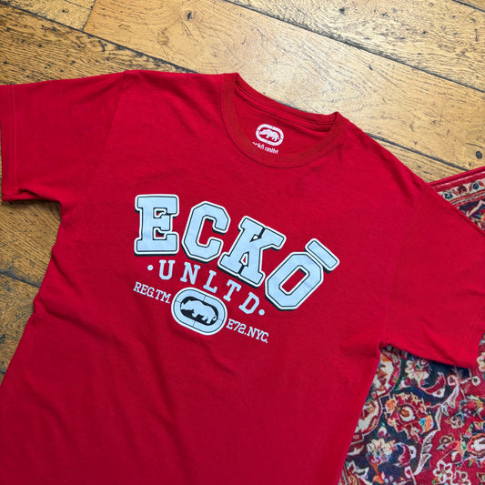 Vintage Ecko Unltd Red Graphic T-Shirt - S