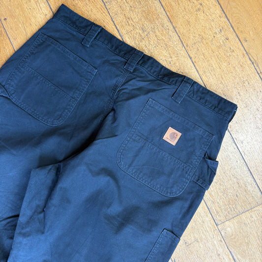 Vintage Carhartt Black Workwear Carpenter Baggy Trousers - 40