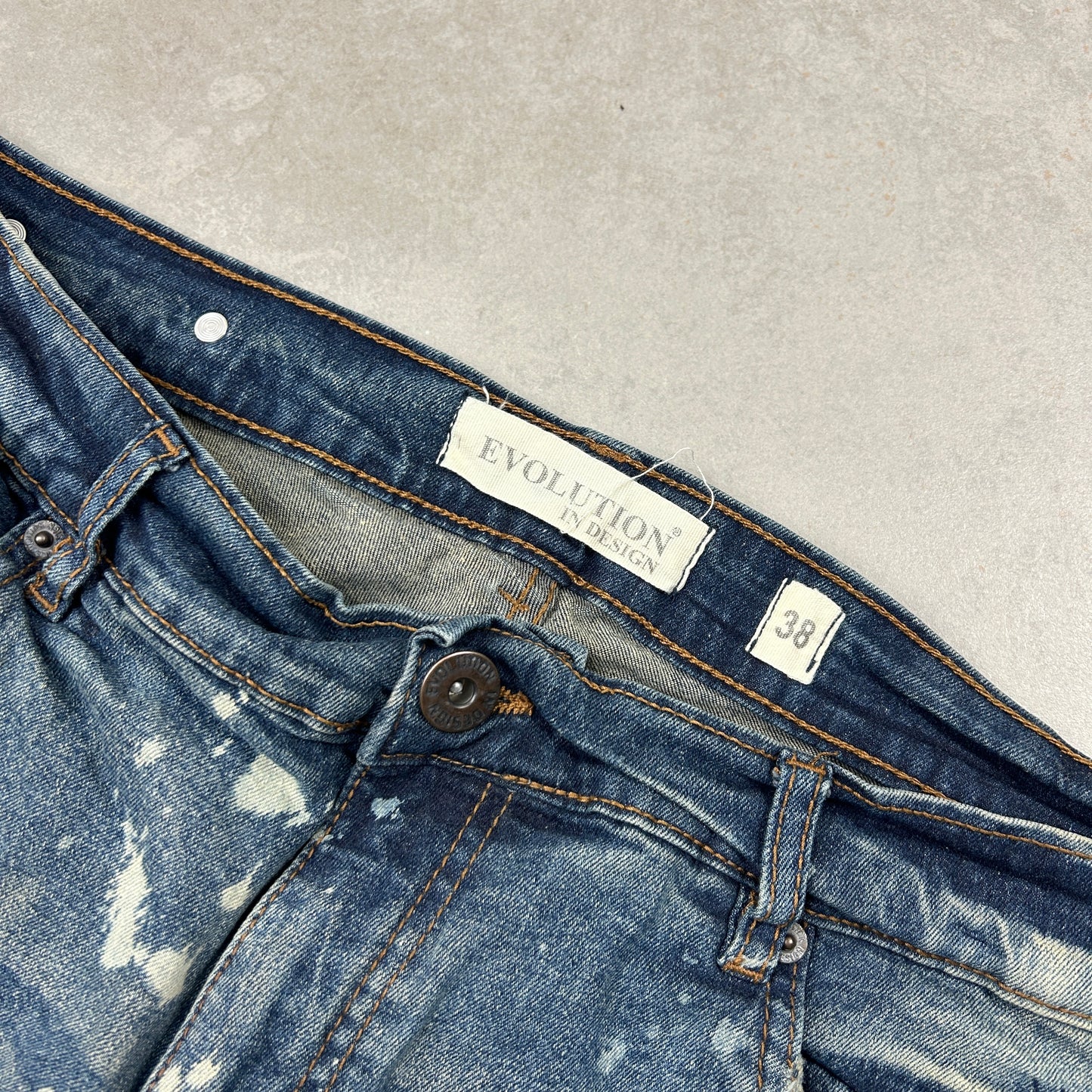 Vintage Moto Embroidered Hip Hop Baggy Blue Shorts Jorts - 36