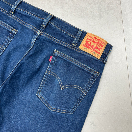 Vintage Levis 513 Baggy Blue Denim Shorts - 38
