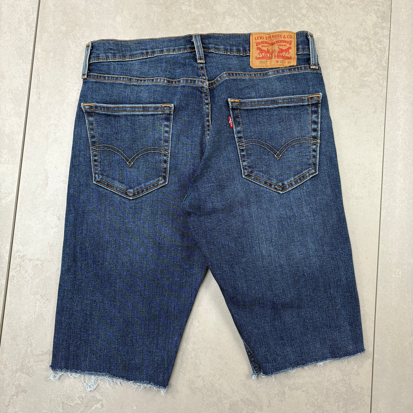 Vintage Levis 502 Straight Blue Denim Shorts - 29