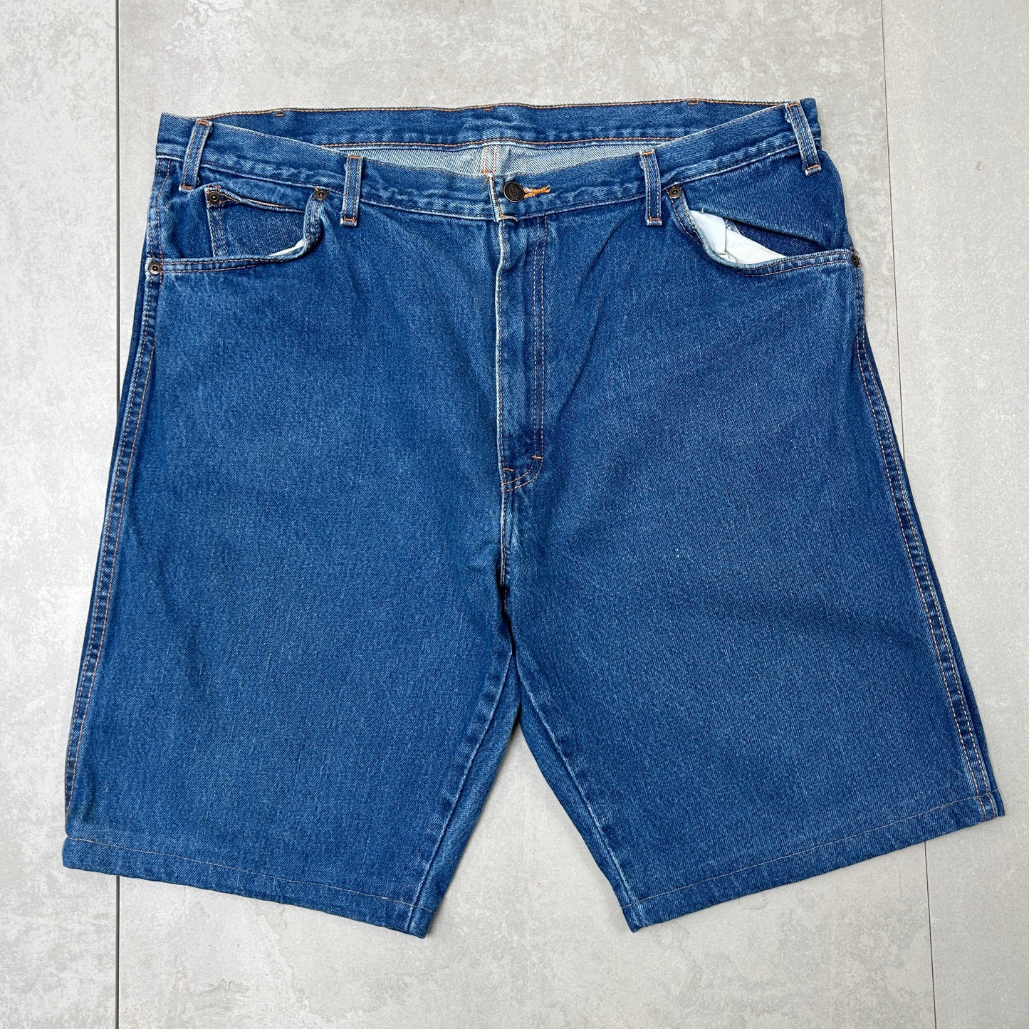 Vintage Dickies Workwear Carpenter Blue Baggy Shorts - 40