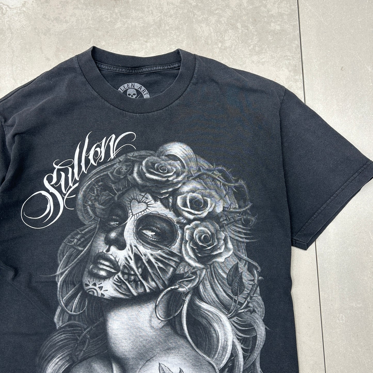 Vintage Tattoo Black Graphic T-Shirt - M