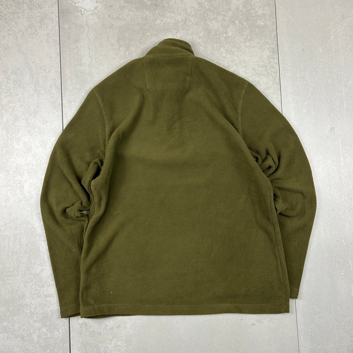 Vintage Chaps Ralph Lauren Fleece Khaki Quarter Zip Jumper - S