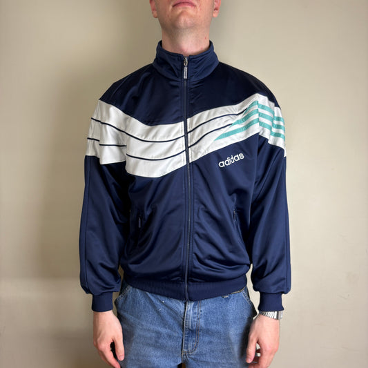 Vintage Adidas 90s Navy Track Jacket - M