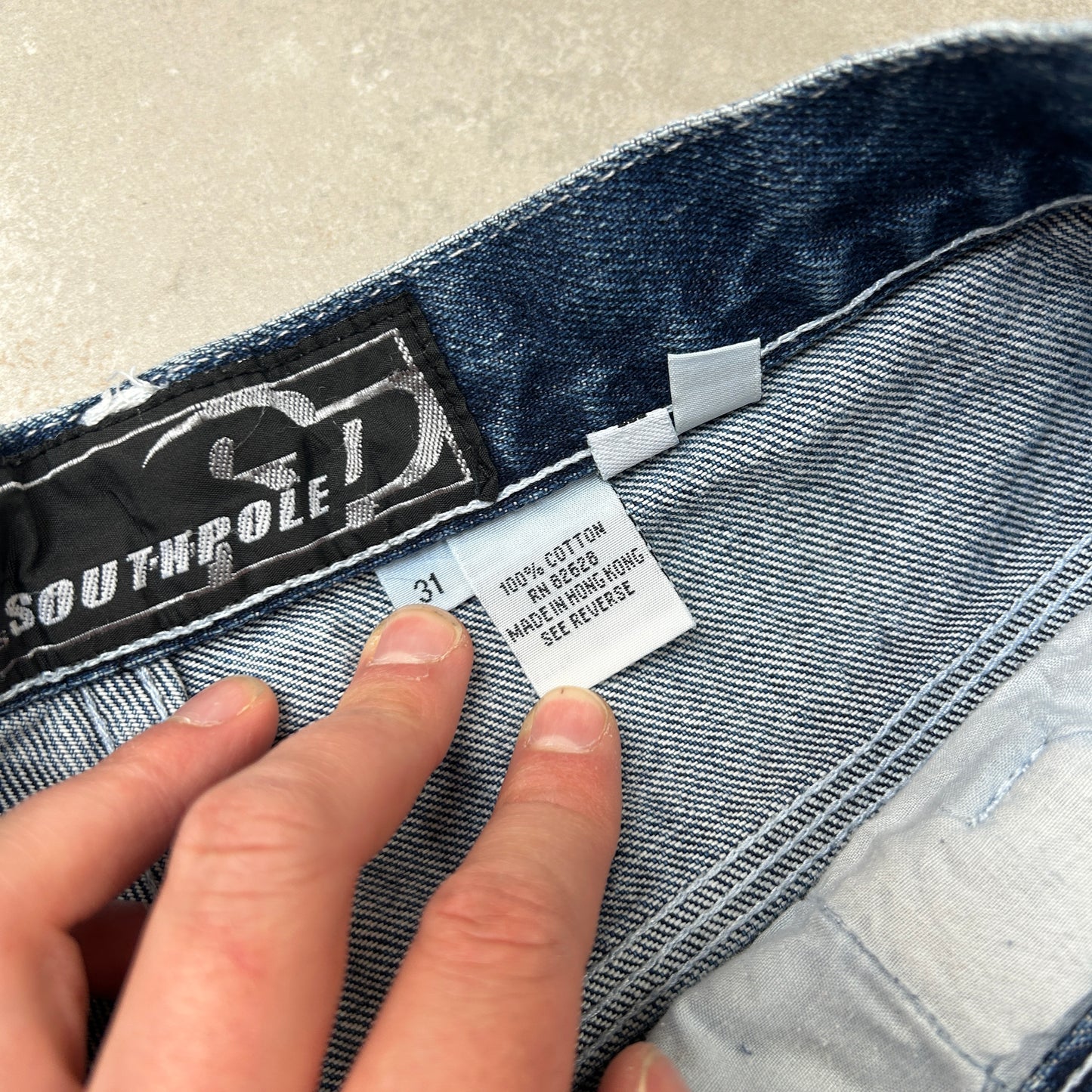 Vintage Southpole Embroidered Hip Hop Baggy Blue Shorts Jorts - 30