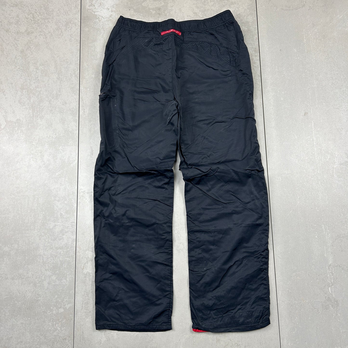 Vintage Tommy Hilfiger Black Baggy Tracksuit Sweatpants Track Pants Bottoms - M
