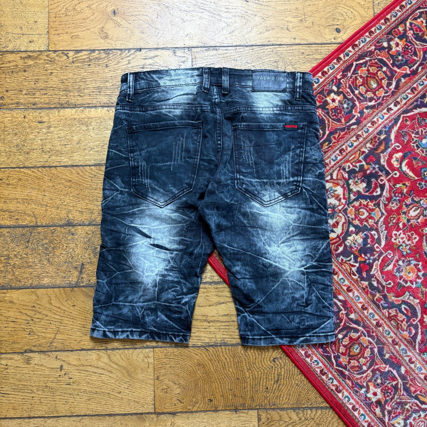 Vintage Denim Black Slim Shorts - 30