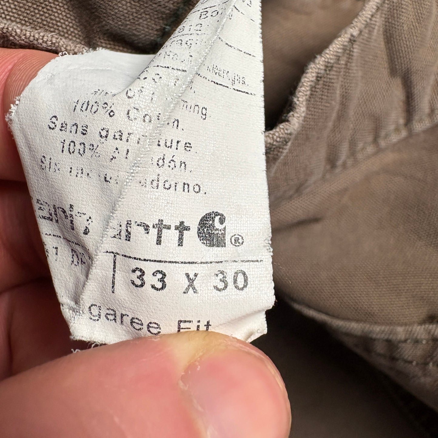 Vintage Carhartt Workwear Carpenter Brown Baggy Trousers - 33S