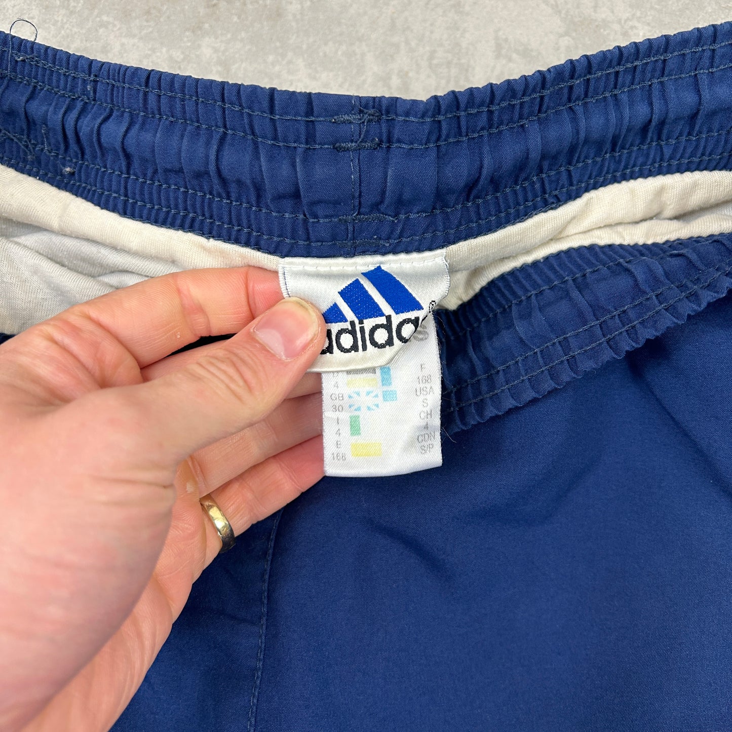 Vintage Adidas Navy Baggy Tracksuit Sweatpants Track Pants Bottoms - M