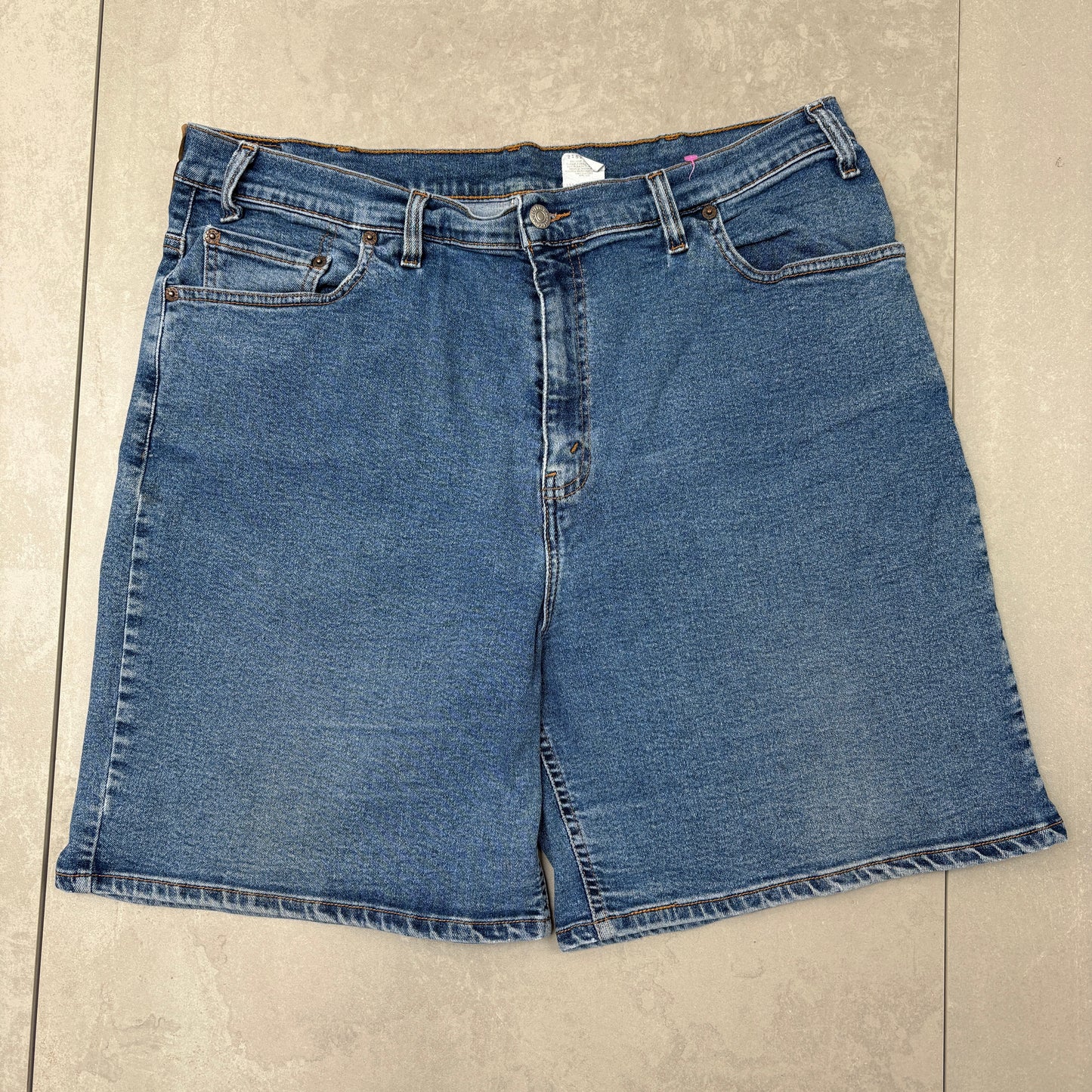 Vintage Levis Blue Baggy Denim Shorts - 36