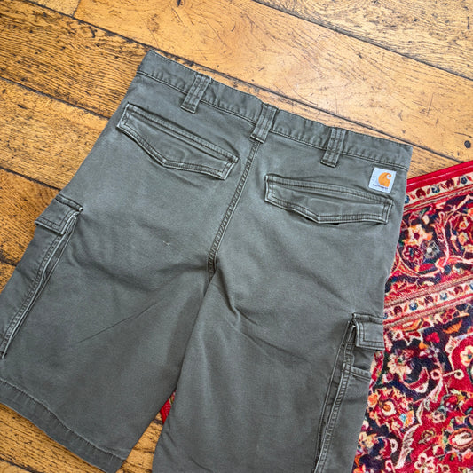 Vintage Carhartt Green Workwear Baggy Carpenter Shorts - 32