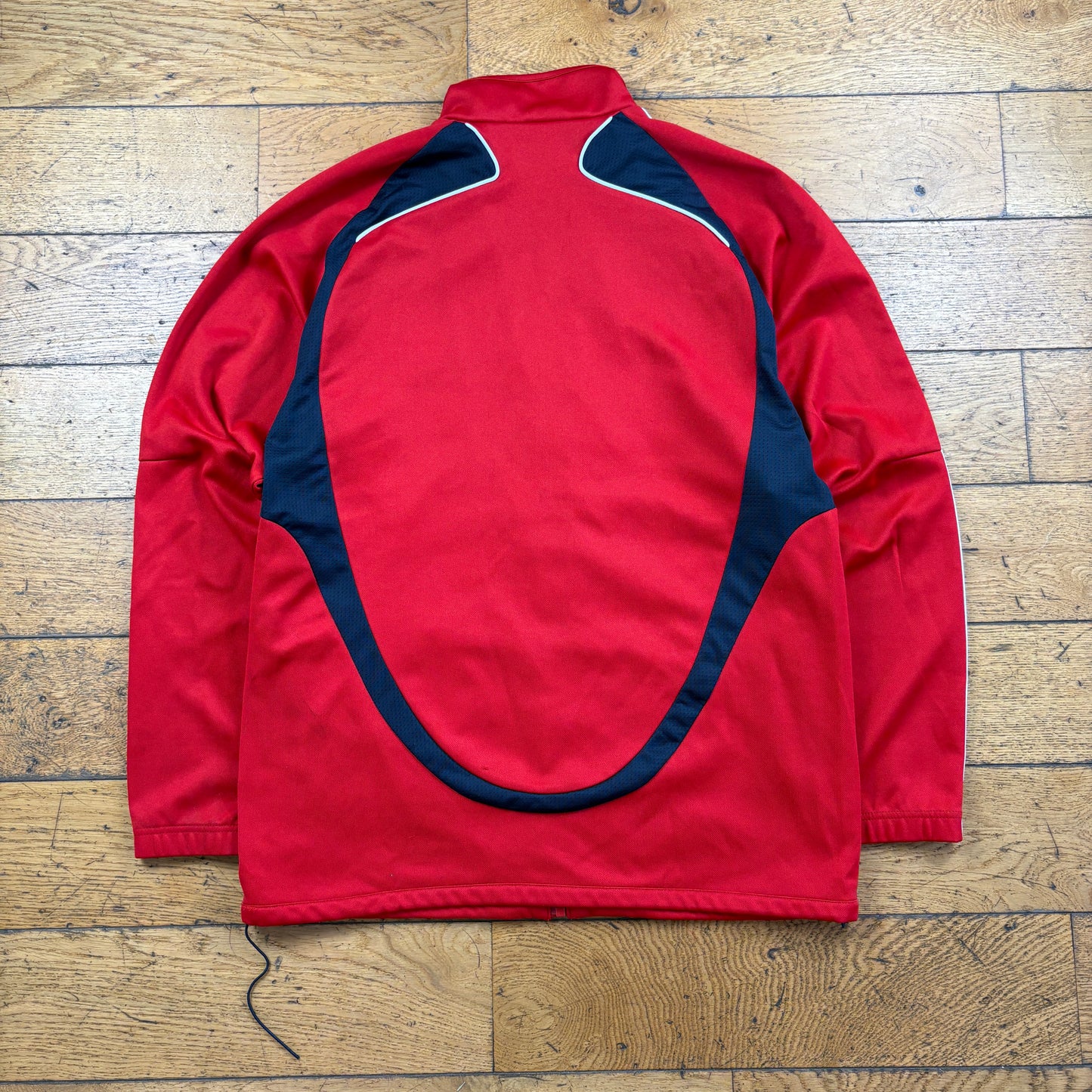 Vintage Adidas Bayern Munich Embroidered Football Red Tracksuit Jacket - M