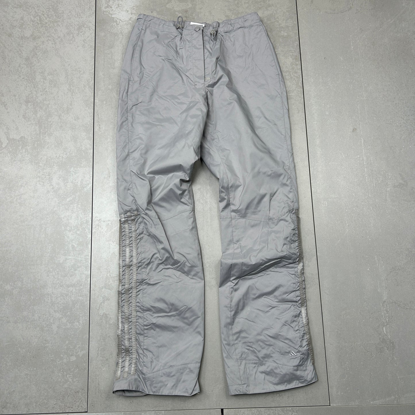 Vintage Adidas Grey Baggy Tracksuit Sweatpants Track Pants Bottoms - M
