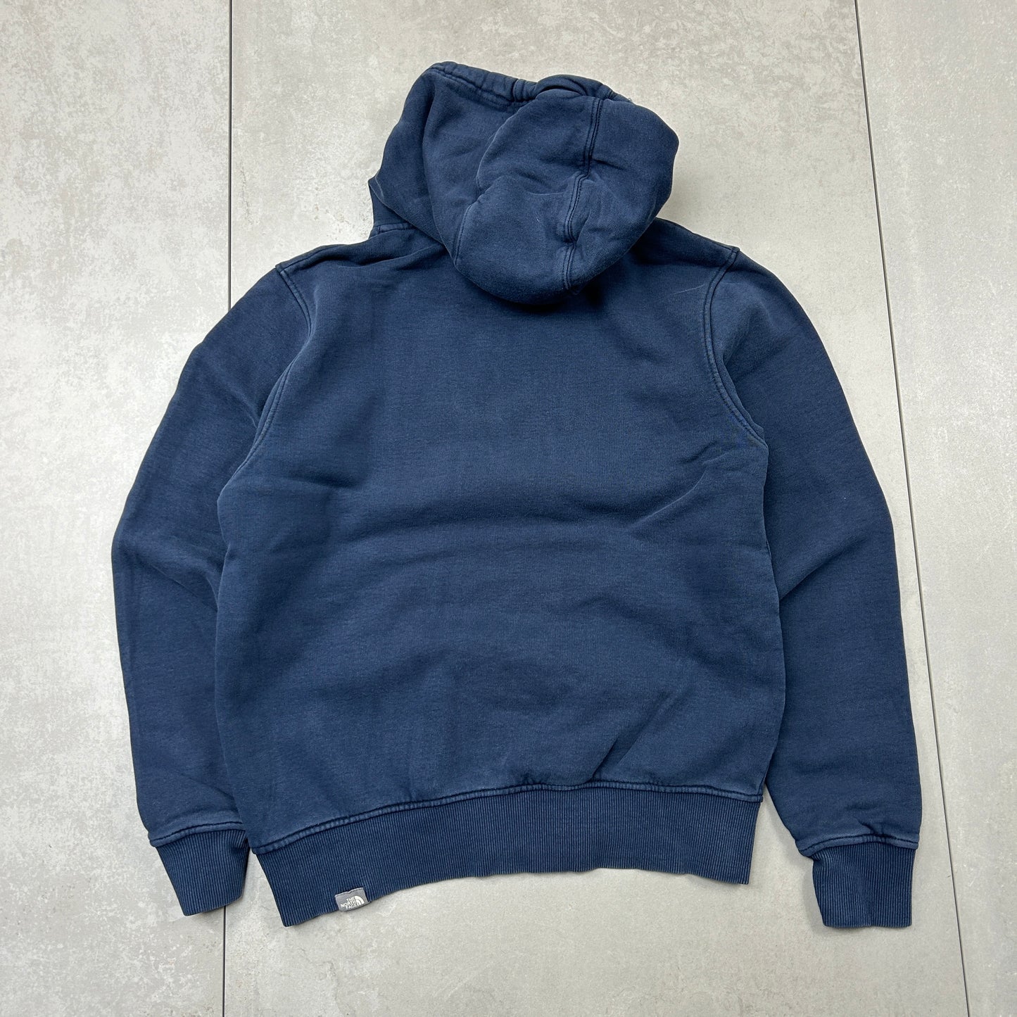Vintage North Face Navy Embroidered Hoodie Sweatshirt - S