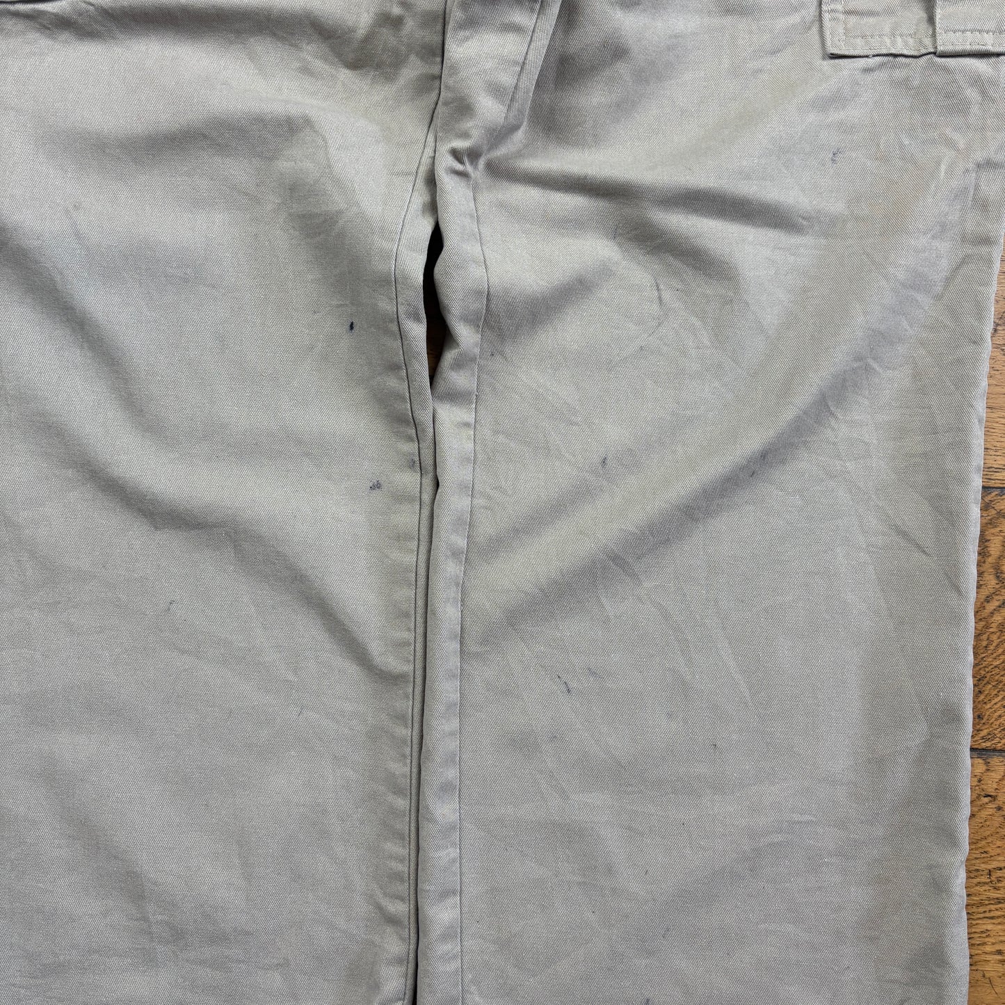 Vintage Dickies 874 Cream Cargo Baggy Skate Trousers - 34