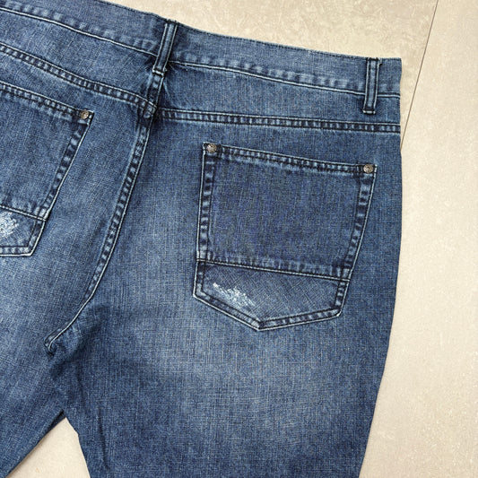 Vintage Hip Hop Blue Baggy Shorts Jorts - 42