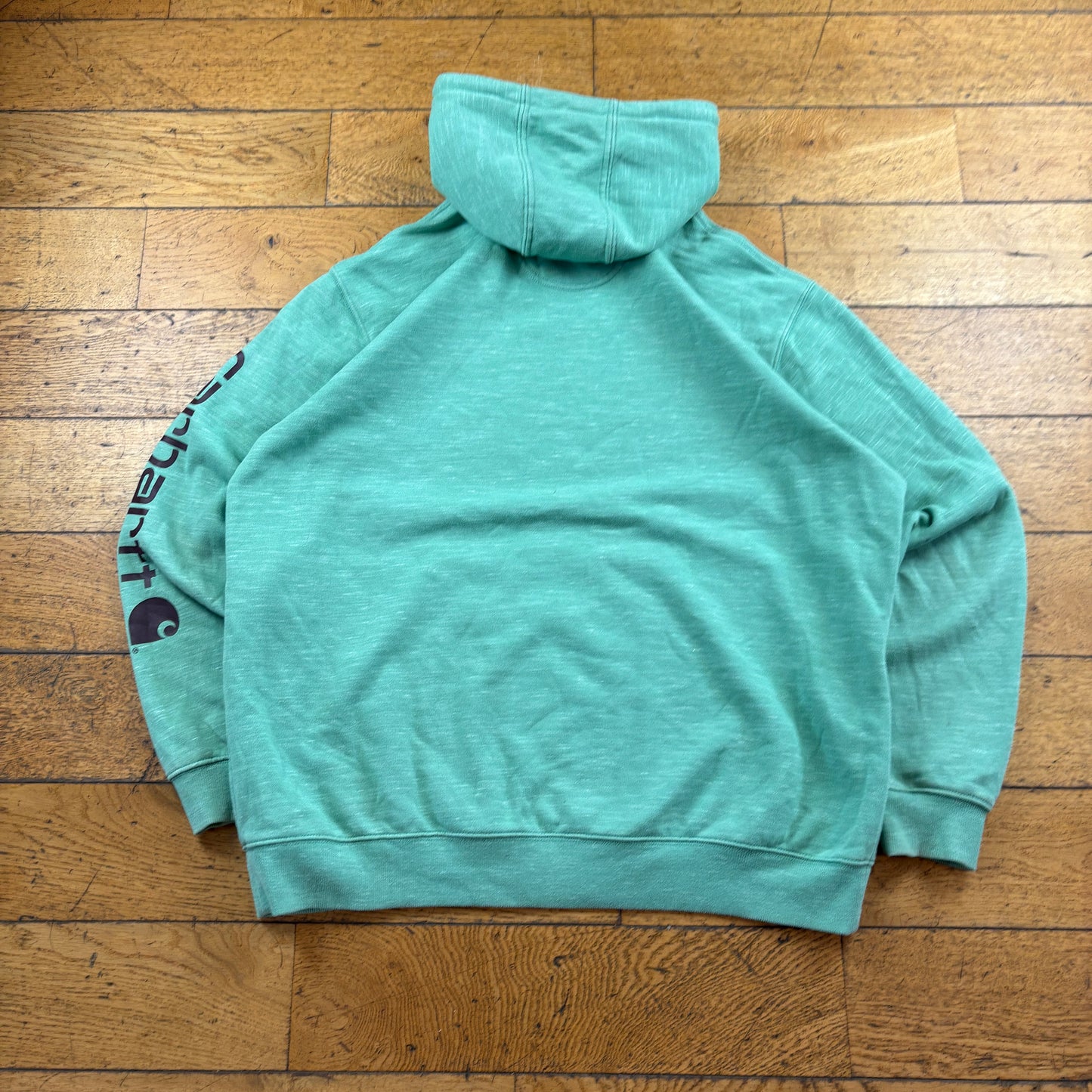 Vintage Carhartt Green Hoodie Sweatshirt - XL