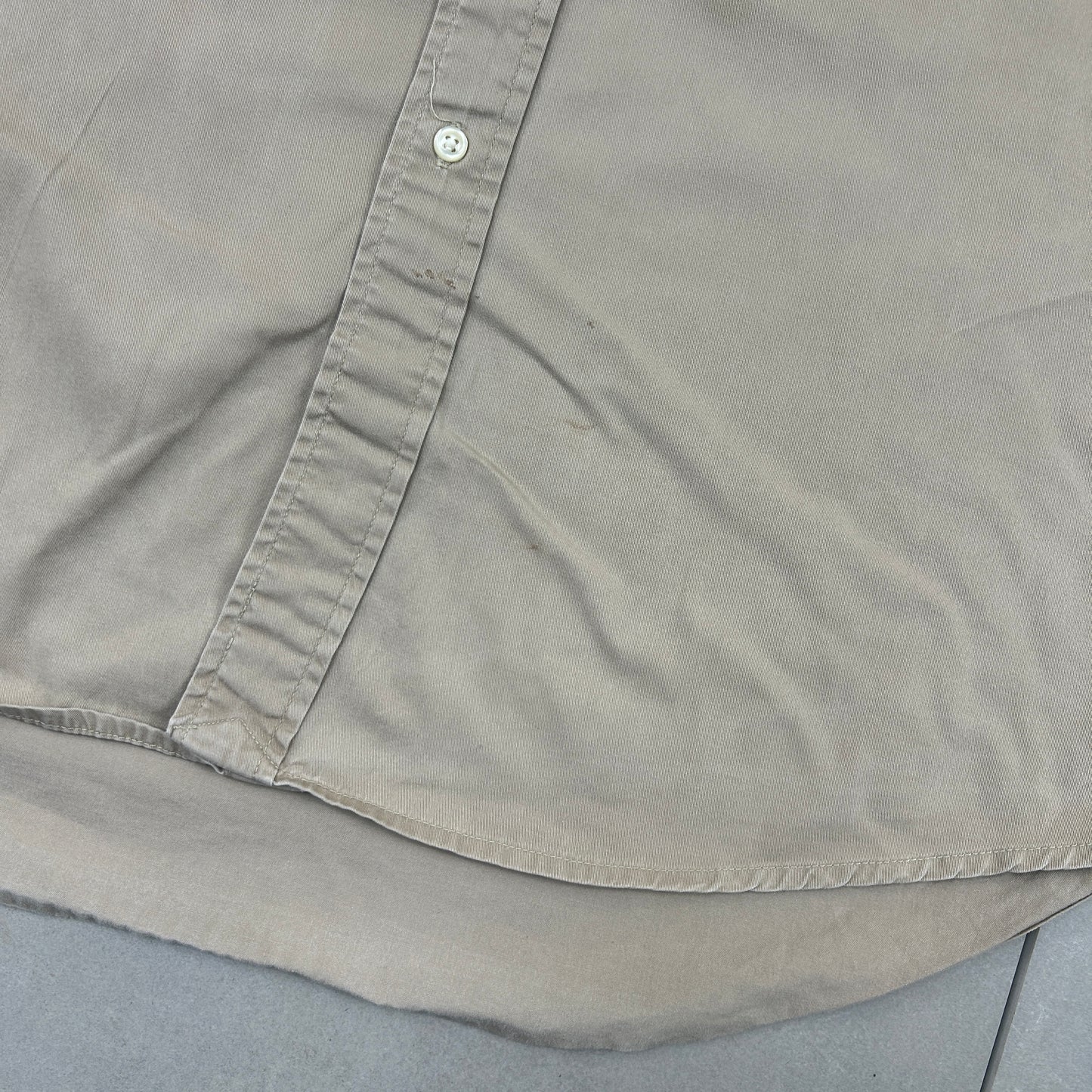 Vintage Ralph Lauren Embroidered Brown Cream Shirt - XL