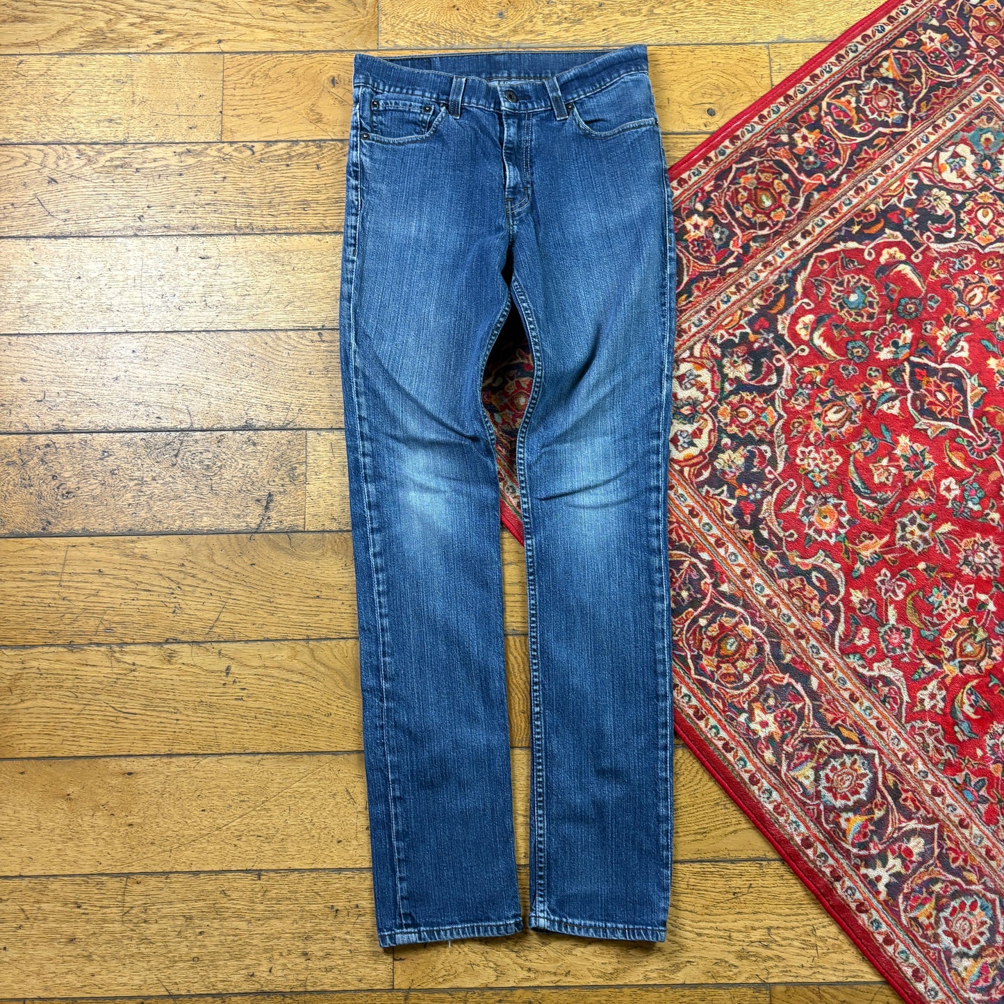 Vintage Levis 510 Skinny Blue Denim Jeans - 30