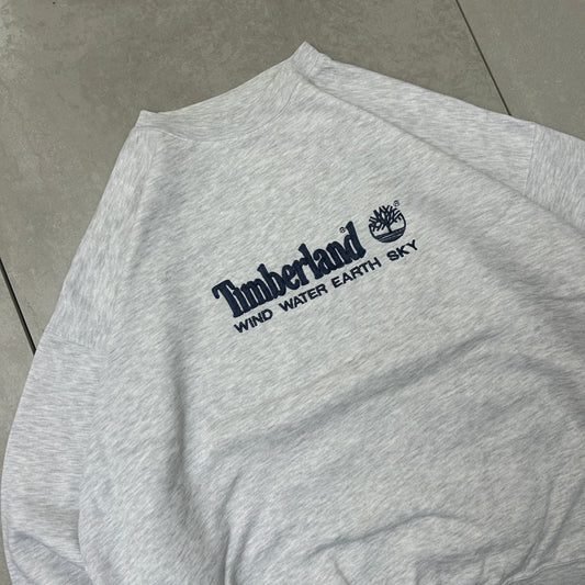 Vintage Timberland Grey Embroidered Sweatshirt - 2XL