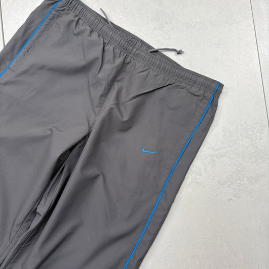 Vintage Nike Grey Baggy Tracksuit Sweatpants Track Pants Bottoms - L