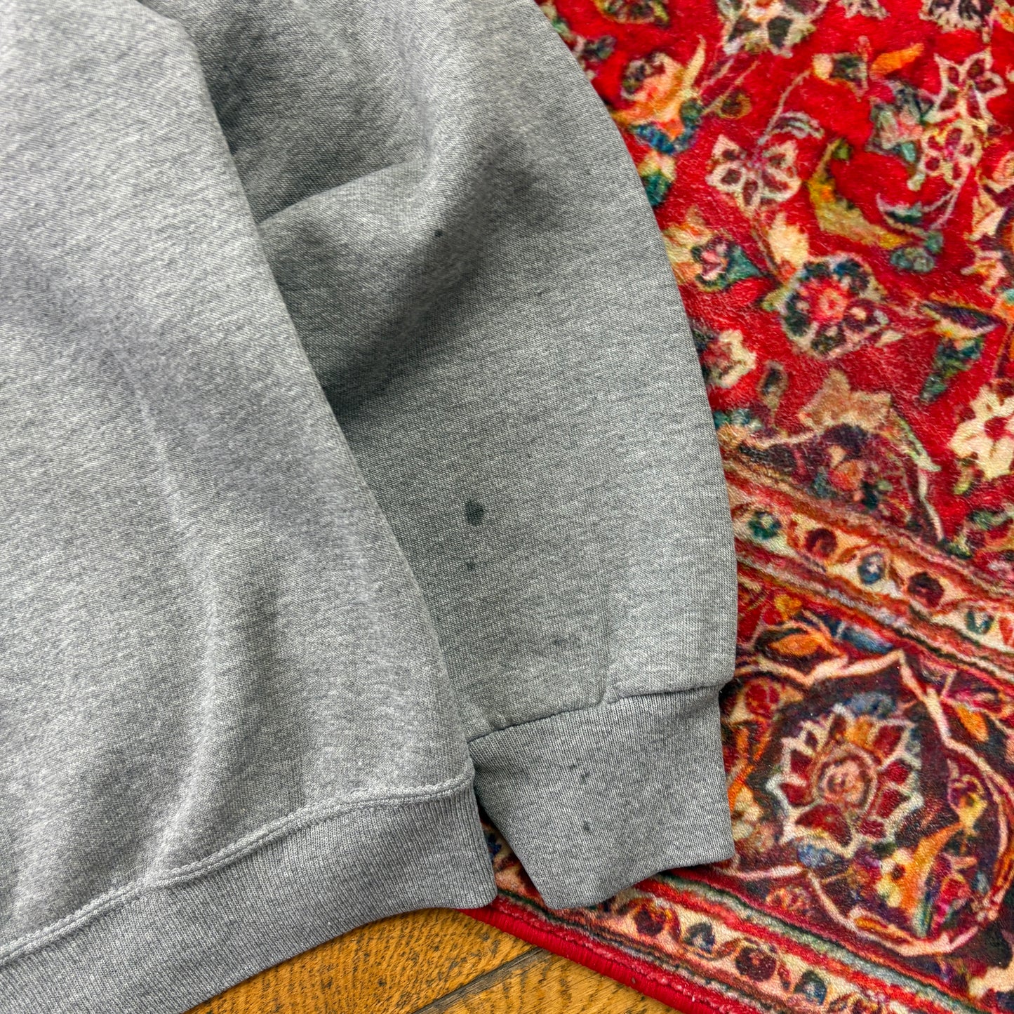 Vintage Russell Athletic Grey Surfwear USA College Hoodie Sweatshirt - M