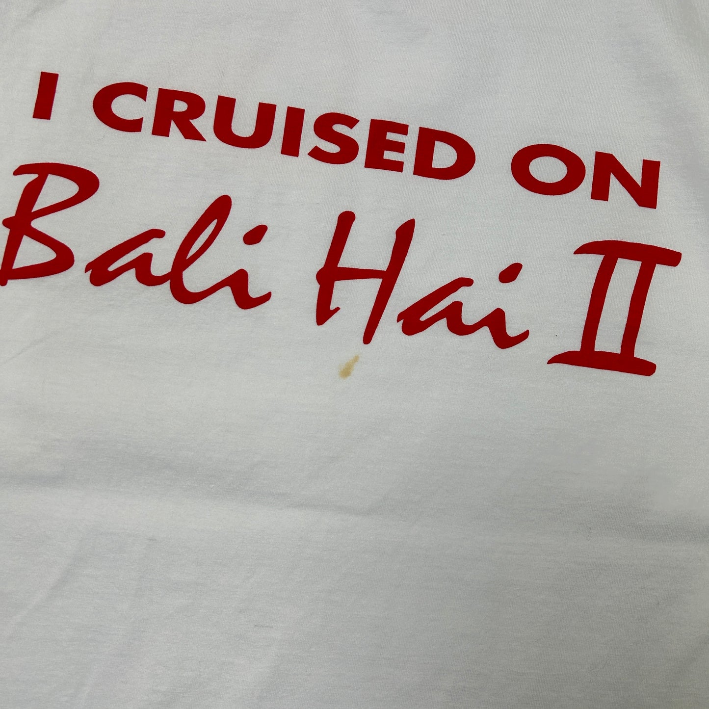 Vintage 90s Bali Cruise Single Stitch Graphic White T-Shirt - M