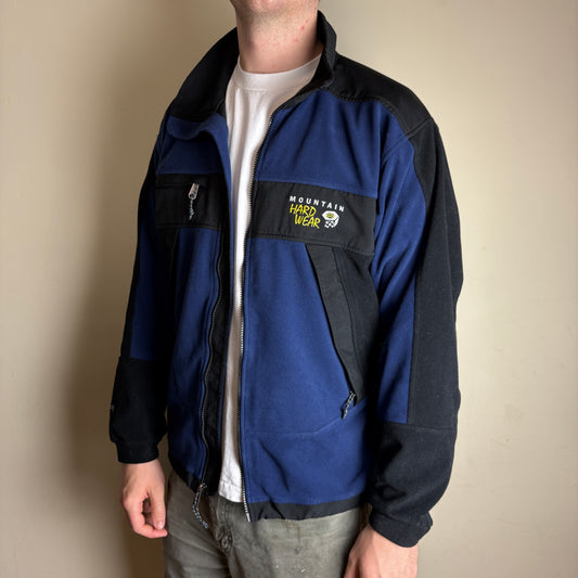 Vintage Mountain Hardwear Blue Black Hiking Gorpcore Fleece Jumper Jacket - L