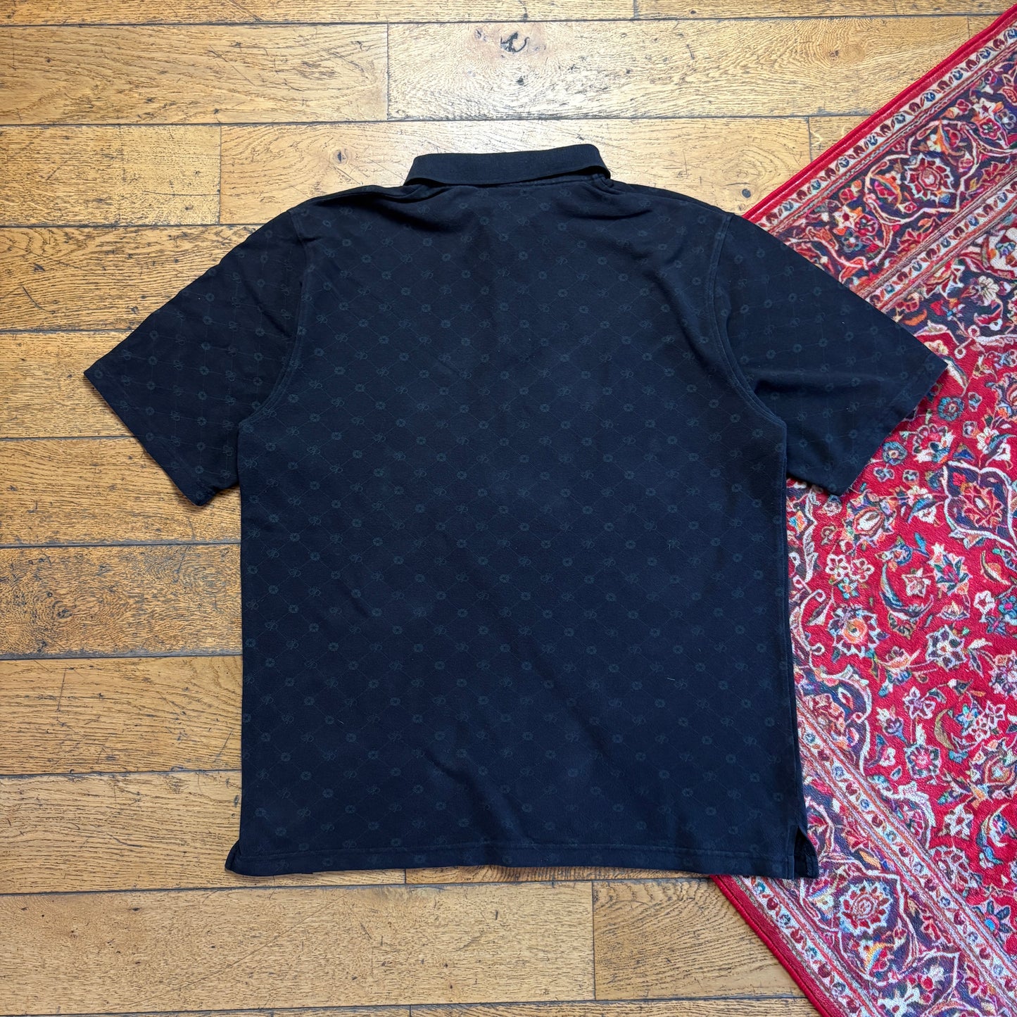 Vintage Southpole Black Monogram Hip Hop Polo Shirt - XL