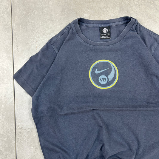 Vintage Nike Swoosh Womens Navy T-Shirt - Size 10