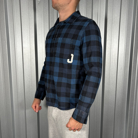 Oakley Blue Black Check Flannel Shirt - M