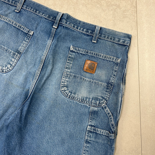 Vintage Carhartt Workwear Baggy Blue Carpenter Shorts - 38