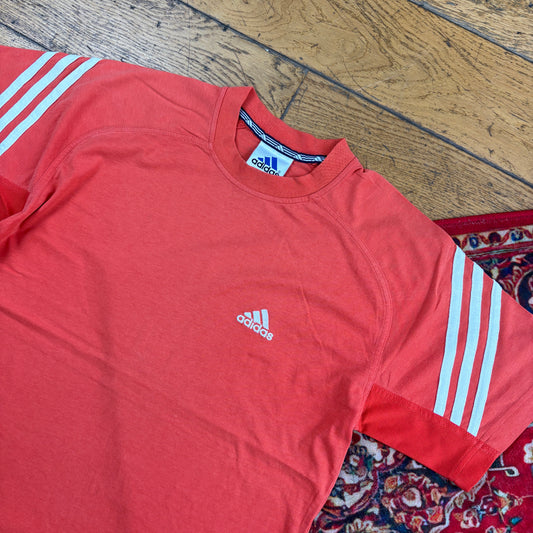 Vintage 90s Adidas Orange Graphic T-Shirt - S