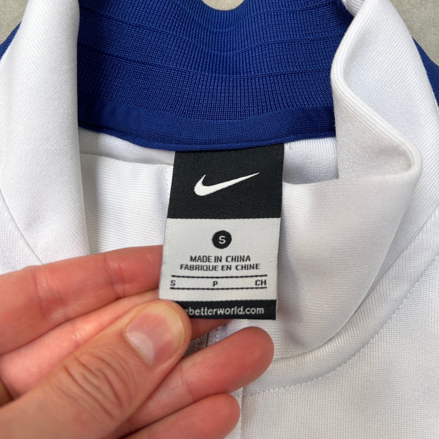 Vintage Nike Portugal Embroidered Zip Track Jacket White Sweatshirt - S