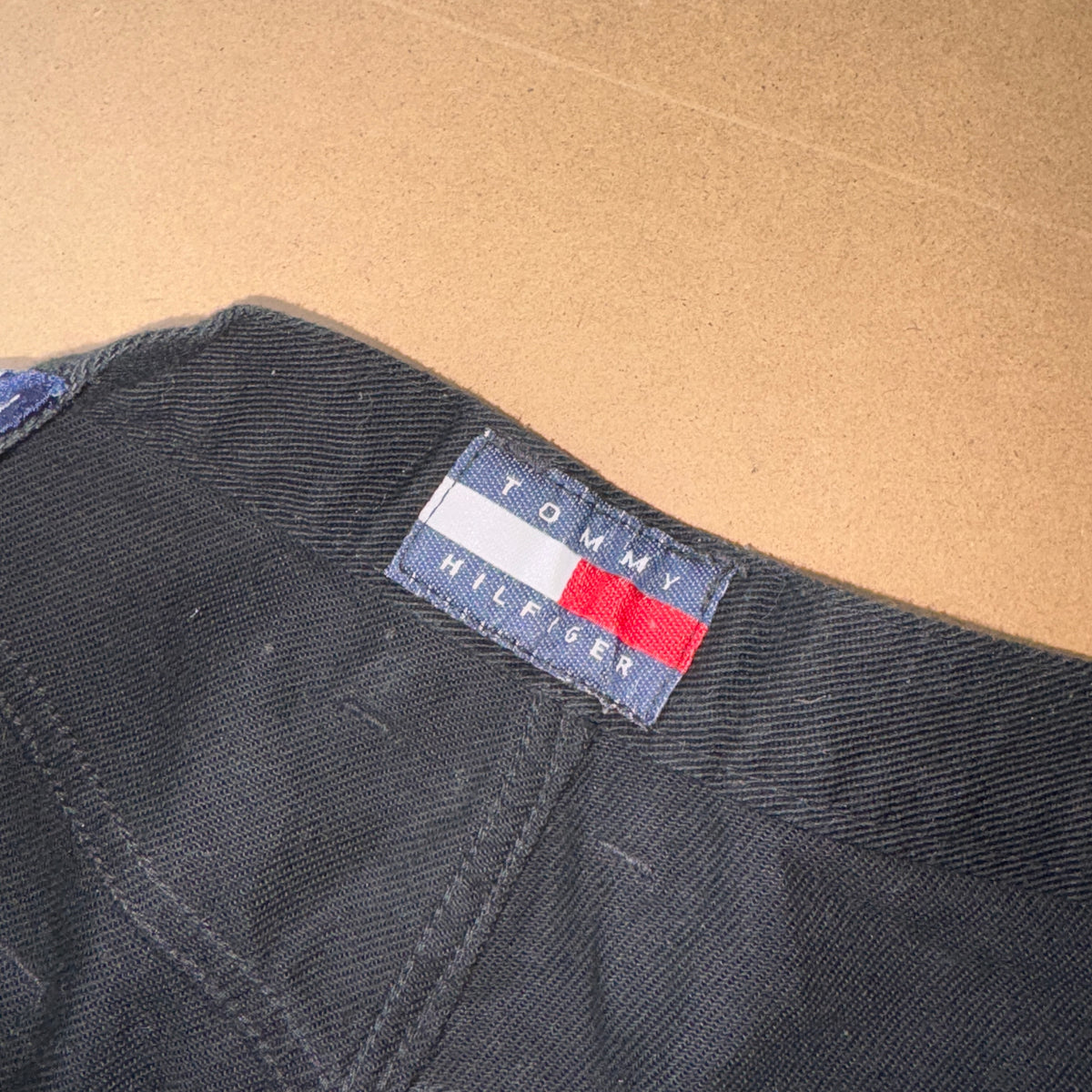 Tommy Hilfiger Black Denim Hip Hop Y2K Baggy Jeans - 38R