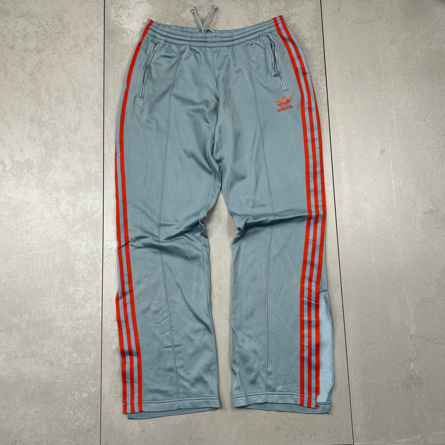 Vintage Adidas Grey Baggy Tracksuit Sweatpants Track Pants Bottoms - S