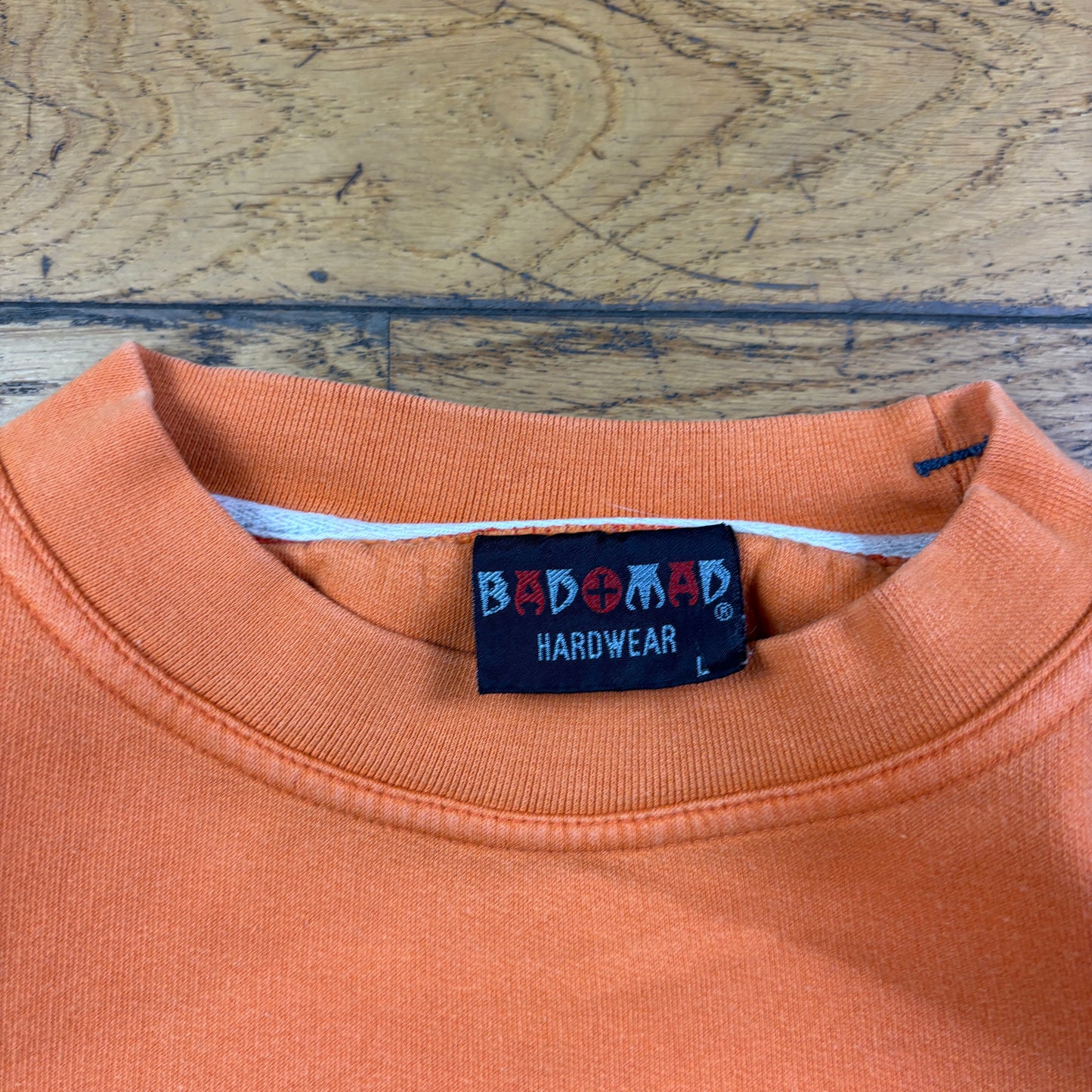 Vintage 90s Western Cowboy Orange Graphic Sweatshirt - L