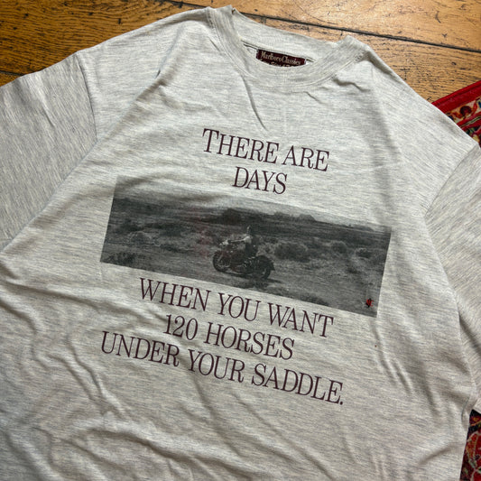 Vintage 1994 Marlboro Classics Grey Motorbike Single Stitch Graphic T-Shirt - L