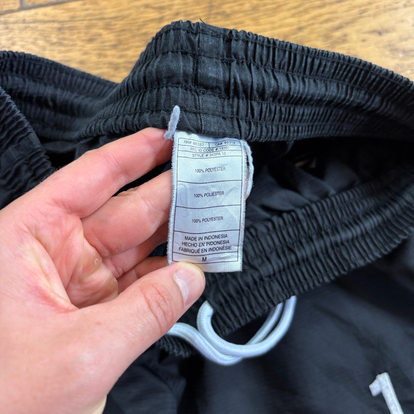 Vintage Adidas Black Baggy Tracksuit Sweatpants Track Pants Bottoms - M