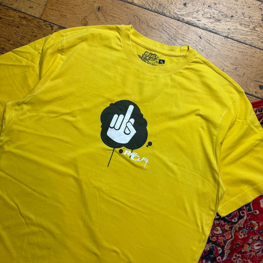 Vintage Rip Curl Yellow Surfwear Funny Graphic T-Shirt - XL