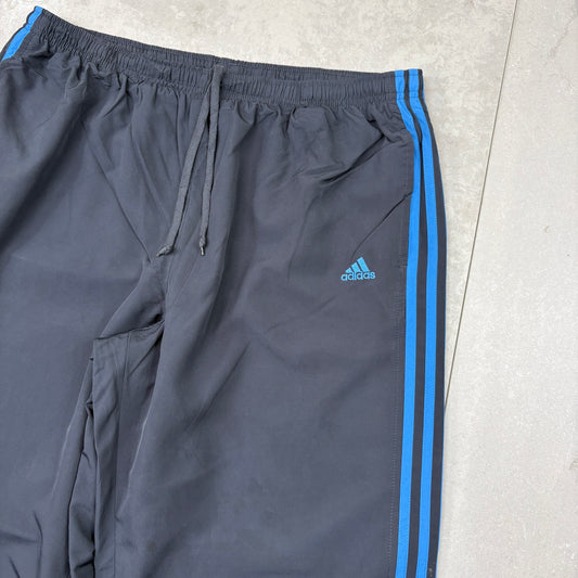 Vintage Adidas Black Baggy Tracksuit Sweatpants Track Pants Bottoms - XL